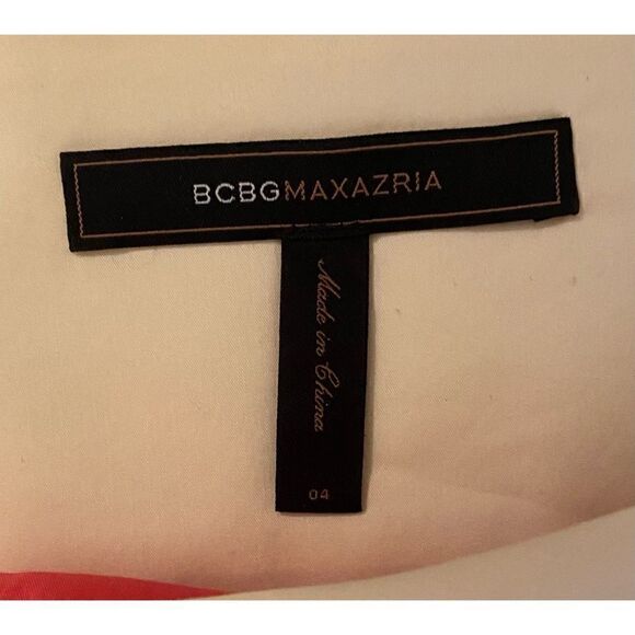 BCBGMaxAzria Color-block Shift Dress With Pockets SZ 4 - Picture 7 of 7